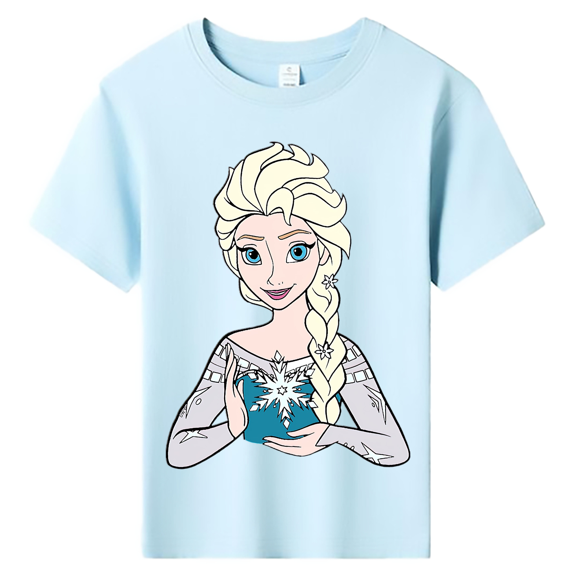 （画像用） アナと雪の女王 アンナ エルサ Frozen Anna Elsa 綿100％キッズTシャツ（フロントプリント）